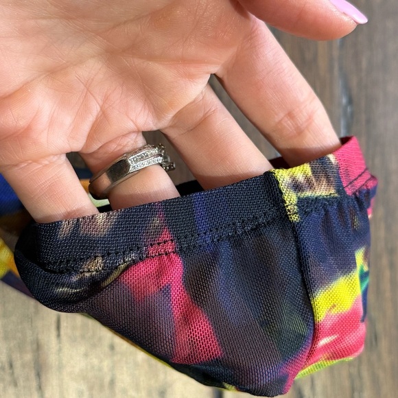 Swimsuit Cover Up Sheer Vibrant Multicolor Maxi long sleeve - Picture 6 of 8